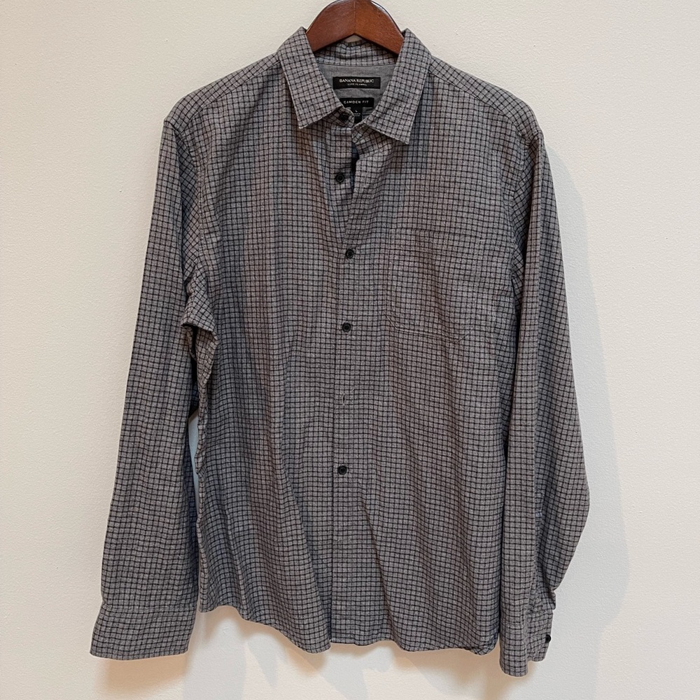 Banana Republic Long Sleeve Flannel Button Down Shirt Size L